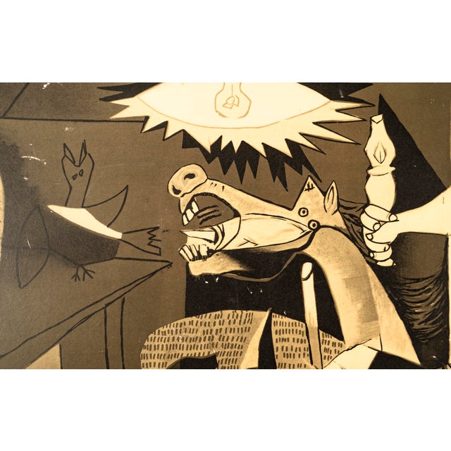 Beige Reproduction of Guernica after Picasso, 1970s For Sale - Image 8 of 11