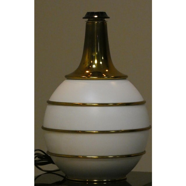 Hollywood Regency Table Lamps with Brass Details by Tommaso Barbi, Italy, 1970s, Set of 2 For Sale - Image 4 of 18