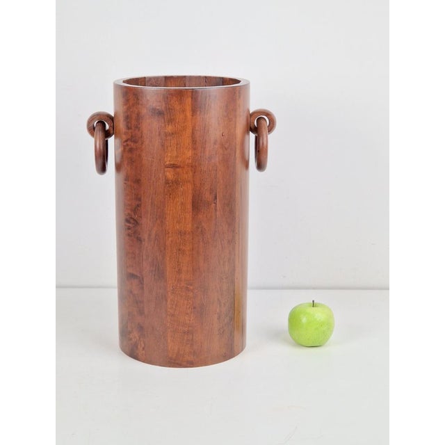 Wood Vintage Wooden Cylinder Umbrella Stand, 1960s For Sale - Image 7 of 11