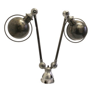 Industrial Two-Light Sconce by Jean-Louis Domecq for Jieldé, 1950s For Sale
