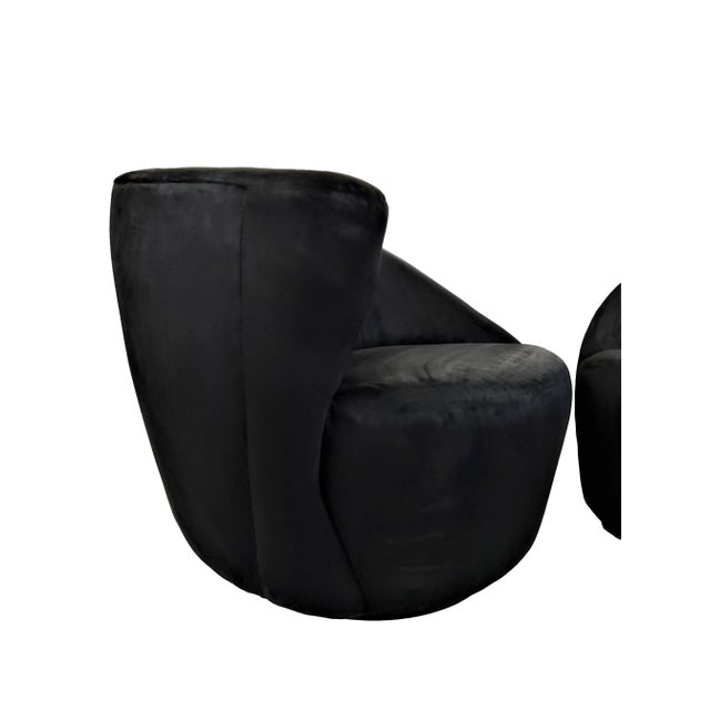 1970's Vladimir Kagan Nautilus Swivel Lounge Chairs for Directional For Sale - Image 9 of 13