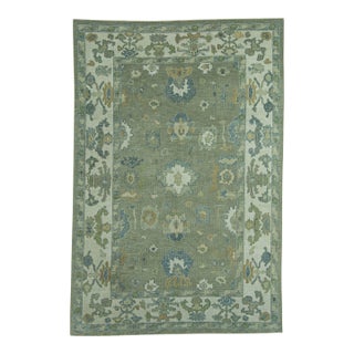 Turkish Oushak Rug 6'1" x 9'1" #19127 For Sale