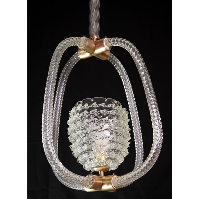 Glass Ercole Barovier Art Deco Chandelier, 1940s For Sale - Image 7 of 12