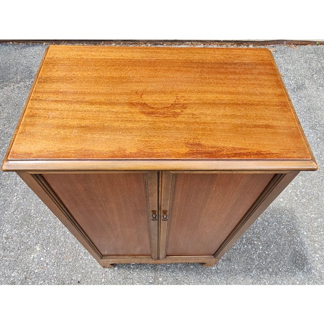 Misouri Furniture Mid-Century Mahogany Two Door French Notaty Filing Cabinet For Sale - Image 4 of 11