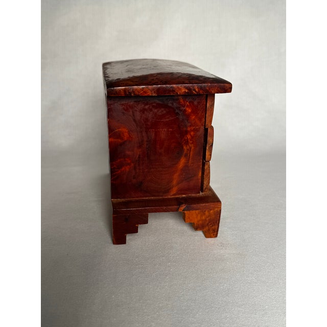 1960s Mid Century Japanese Minimalism Thuya Burl Wood Box Styled After George Nakashima For Sale - Image 5 of 11