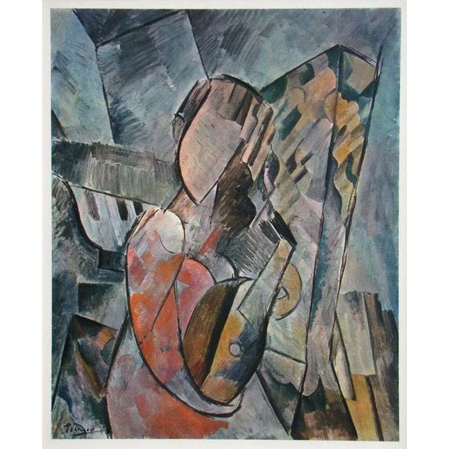 Pablo Picasso (after) ( 1881 - 1973 ) Femme à la guitare, 1946 Héliogravure in colors on art printing paper. Signed in the...