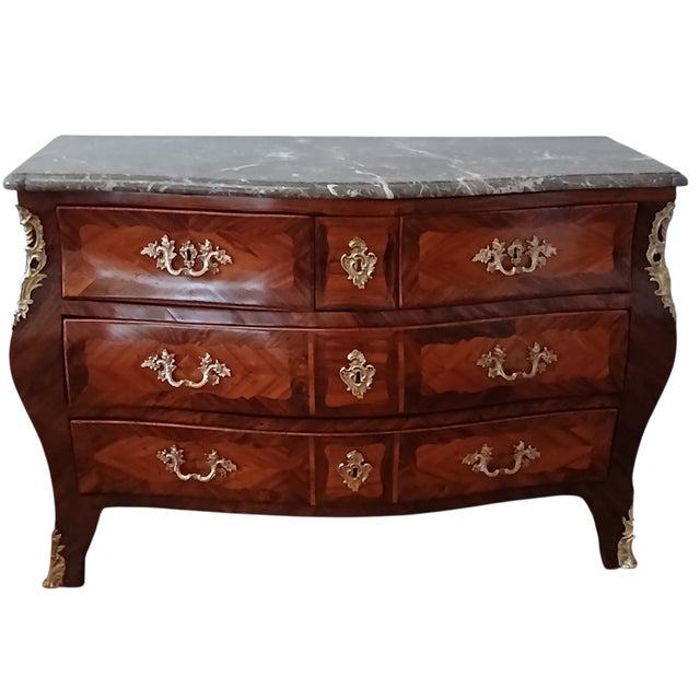 Metal 18th Century Louis XV Tombeau Commode from L. Boudin, 1760s For Sale - Image 7 of 7