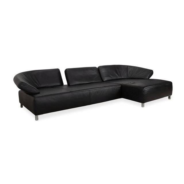 Butterfly Corner Sofa in Black Leather from Ewald Schillig For Sale - Image 5 of 18