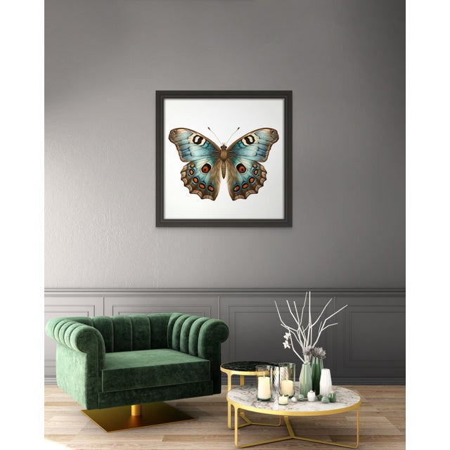 18" X 18" 'Butterfly' - Original Botanical Fine Art Print, Unframed For Sale - Image 4 of 5