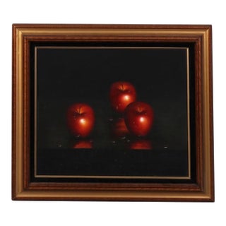 Realism Still Life Oil Painting of Apples For Sale