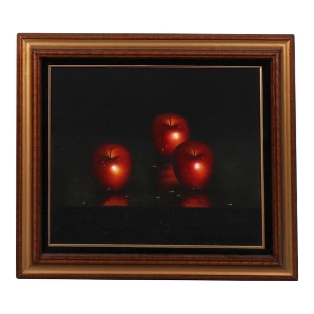 Realism Still Life Oil Painting of Apples For Sale