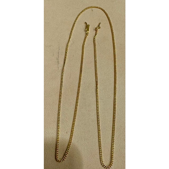 Vintage 14k Solid Yellow Gold Curb Link Chain , 6.6 Gm , 22 Inch Long For Sale In New York - Image 6 of 8