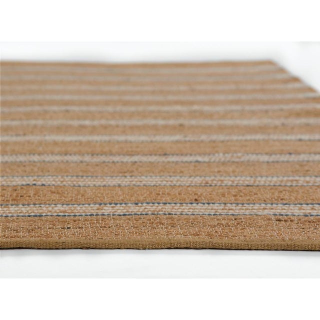2020s Erin Gates by Momeni Chestnut Stripe Blue Hand Woven Wool Area Rug 5' X 8' For Sale - Image 5 of 10