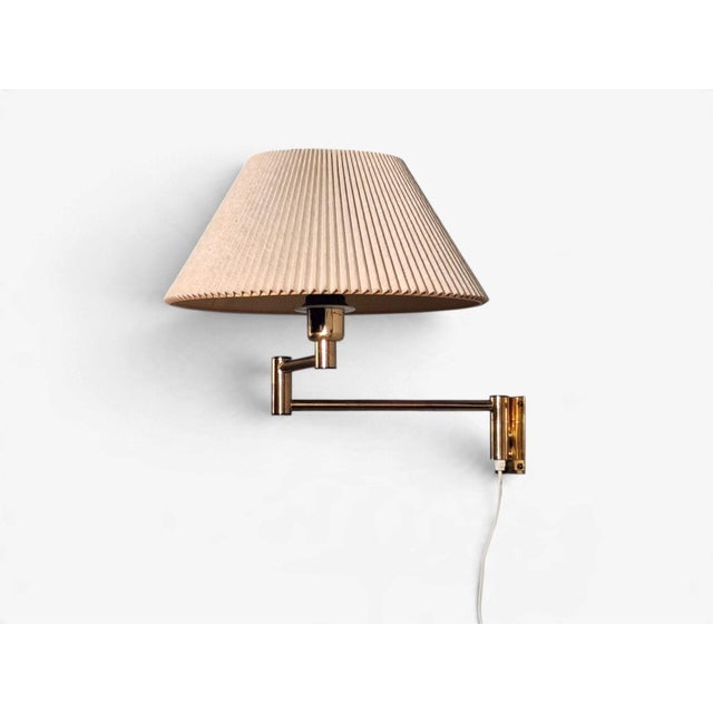 1960s Mid-Century Modern Fagerhults Belysning Ab, Articulating Wall Light, Brass For Sale - Image 9 of 14