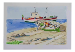 Aldo Riso, Presso Ponza, Lithograph, 2003