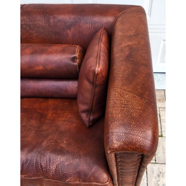 Mid Century Modern Italian Leather Sofa by Baxter of Italy For Sale - Image 10 of 18