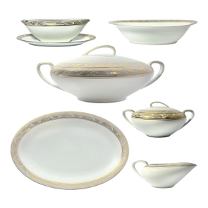 1950s Noritake “Greta” Bone China Serving Hostess Dinnerware Set - 6-Piece