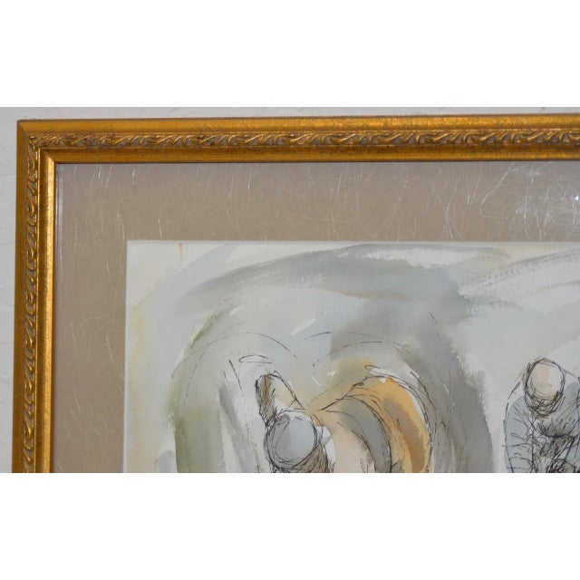 Original Pen & Ink w/ Watercolor "Planters Planting" For Sale - Image 5 of 8