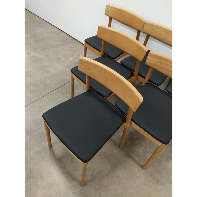 Set of 6 Beech Dining Chairs by Andreu World For Sale - Image 4 of 10