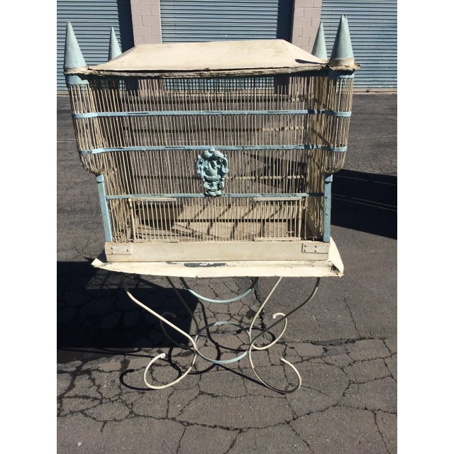 Farmhouse Antique 1880s French Metal Bird Cage For Sale - Image 3 of 6