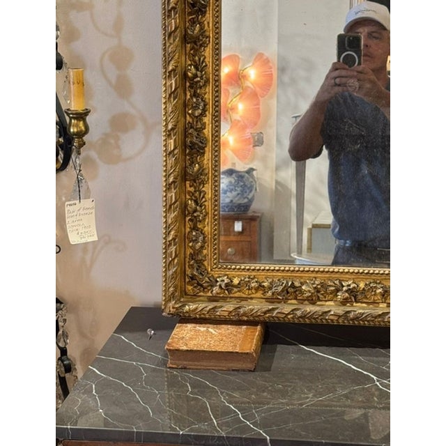 19th C. French Louis XVI Giltwood Mirror For Sale In Dallas - Image 6 of 10