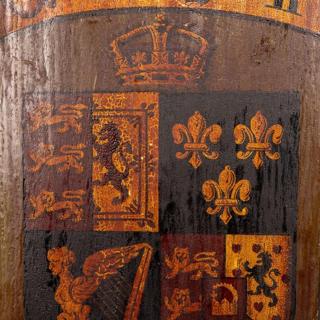 Antique English Hand-Painted King George II and King George IV Heraldic Shields, 18th Century, Set of 2 For Sale - Image 15 of 17