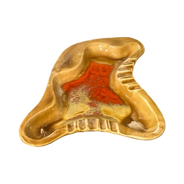 Vintage Mid Century Modern Amoeba Maurice of California Usa Pottery Ashtray 402 For Sale In Palm Springs - Image 6 of 8
