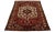 This 1960s Persian Hand-knotted wool rug has a red-rust color field with a medallion design in multicolor hues. This rug...