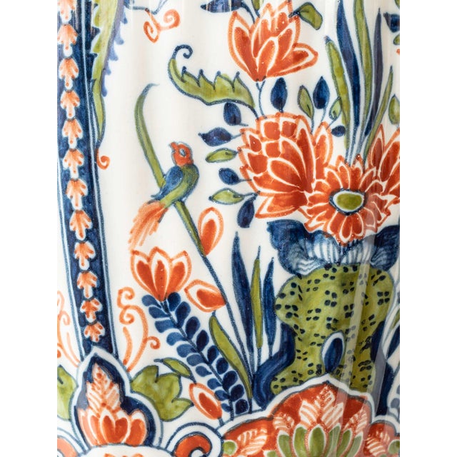Vintage Delft Polychrome Ceramic Table Lamp from Royal Tichelaar Makkum, 1940s For Sale - Image 11 of 14