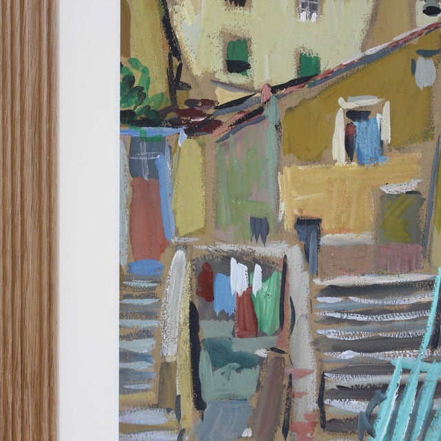 René Gaston Lagorre, Ajaccio: Heart of Corsica, 1960s, Oil on Cardstock For Sale - Image 6 of 13