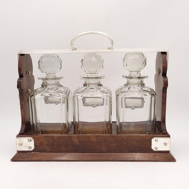 Wood Victorian Tantalus, Circa 1870 For Sale - Image 7 of 10