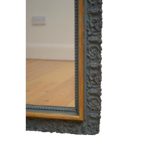 Empire French Giltwood and Painted Pier Mirror, 1860 For Sale - Image 6 of 16
