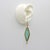Gemstone 14k Gold Turquoise and Rose Cut Diamond Dangle Earrings, Pair For Sale - Image 7 of 9
