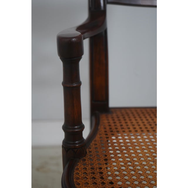 Theodore Alexander Regency Style Cane Seat Arm Chair For Sale - Image 16 of 18