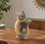 Large antique zoomorphic earthenware vase, signed KG Lunéville (Keller & Guérin), depicting a slender fish, likely a koi...