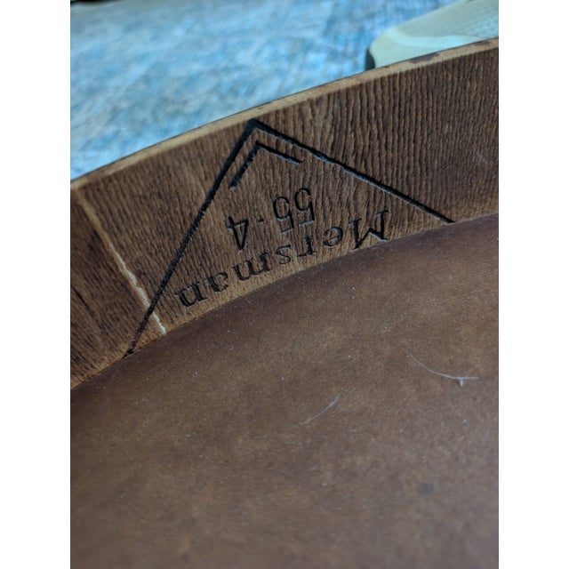 Wood 1950's Mahogany Pedestal Drum Table by Mersman Furniture For Sale - Image 7 of 9