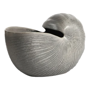Majuro 18.5" Long Ceramic Nautilus Shell Vase