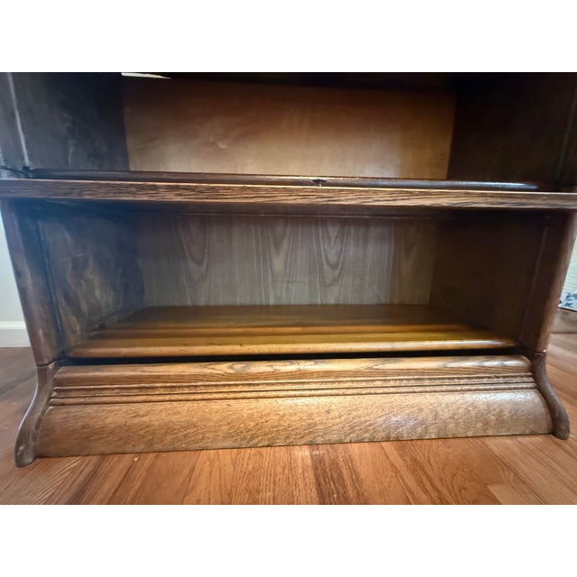 Traditional Two Stack Barrister Bookcase by Gunn Furniture Co. Of Grand Rapids. For Sale - Image 3 of 12