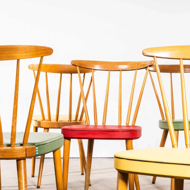 1950s Upholstered Dining Chairs from Erco, 1950s, Set of 6 For Sale - Image 5 of 11