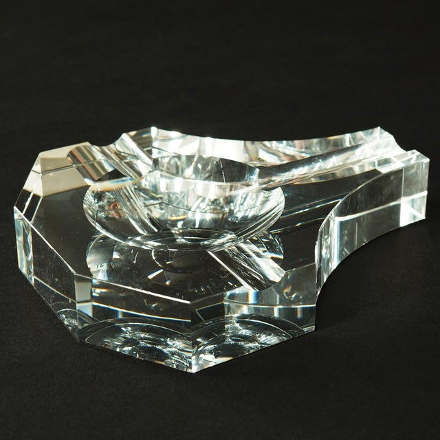 1960s Crystal Ashtray with Mirror Base, 1960s For Sale - Image 5 of 15