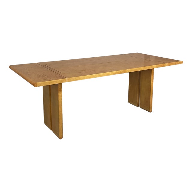 Italian Modern Rectangular Dining Table in Wood, 1980s For Sale