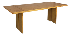 Italian Modern Rectangular Dining Table in Wood, 1980s