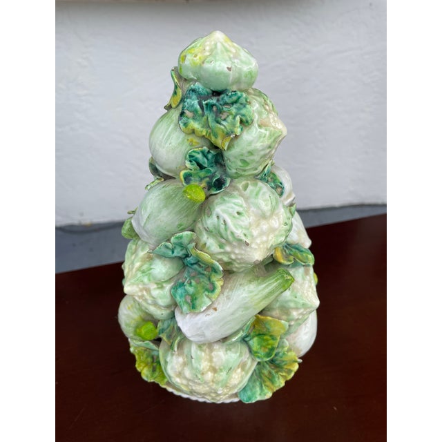 Vintage Ceramic Vegetable Topiary Centerpiece For Sale - Image 4 of 6