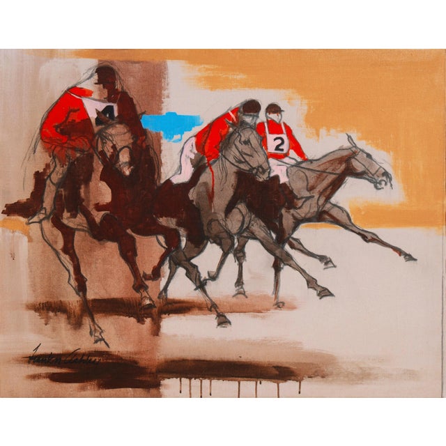 'Steeplechase, Los Altos Hunt' by Frank Ashley, St. Martin's School, Pennsylvania Academy of Fine Arts, Art Students' League, Carmel Art Association For Sale - Image 10 of 10