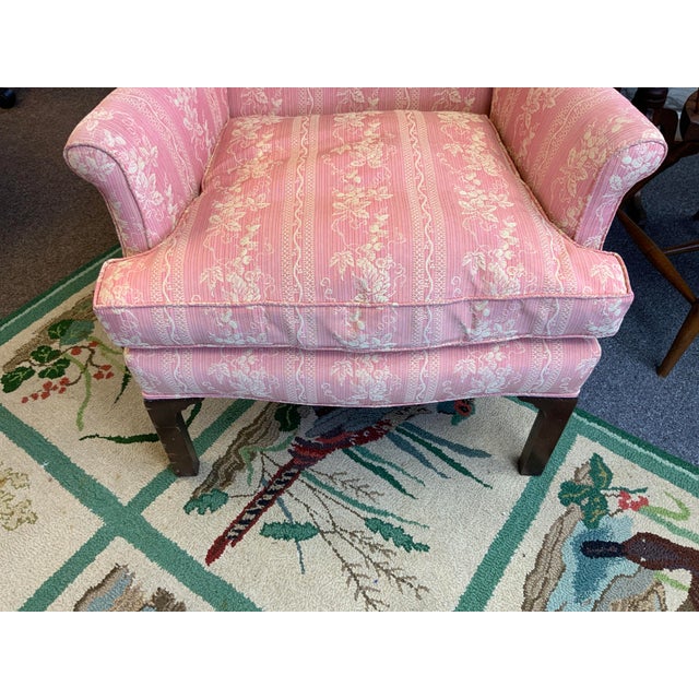 Wood 20th Century Georgian Wing Back Chair For Sale - Image 7 of 8
