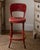 Metal 1940s Vintage Industrial Distressed Red Metal Machinist Counter Stool For Sale - Image 7 of 10