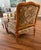 Elegant French Provincial lounge chair and matching ottoman featuring a beautifully carved solid wood frame with graceful...