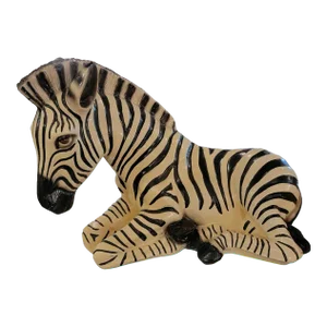 1970s Marwal Industries Baby Resin Zebra Sculpture