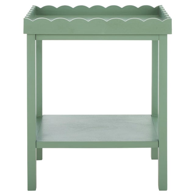 Mint Starlyn Scalloped Accent Table in Sage For Sale - Image 8 of 8