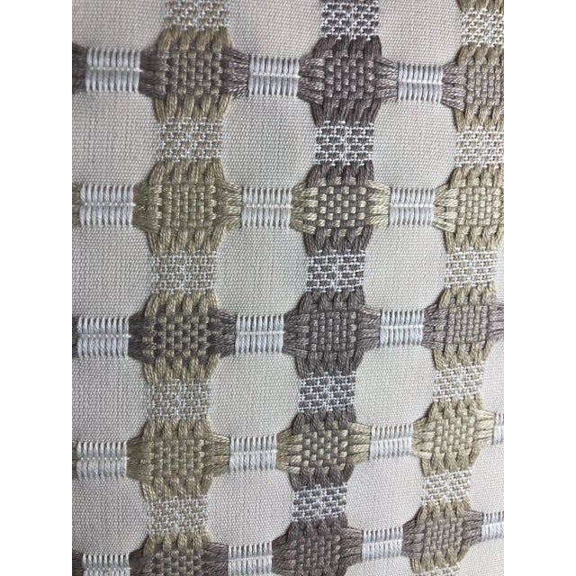 Massoud Fabric Textured Plaid Pillow For Sale - Image 4 of 5